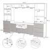 Entertainment Wall Unit, 112.50x16.90x78.70 In Multifunctional TV Stand, Media Storage Cabinet With 13 Shelves, 8 Drawers And 2 Cabinets - 3 of 4