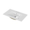 Gulches 31 in 18 Undermount Bathroom Sink in Glossy White Ceramic with 3 Pre-Drilled Faucet Holes - 3 of 4