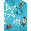 Invader Zim Gir & Zim Long Sleeve Blue Zip-Up Hoodie - 3 of 4