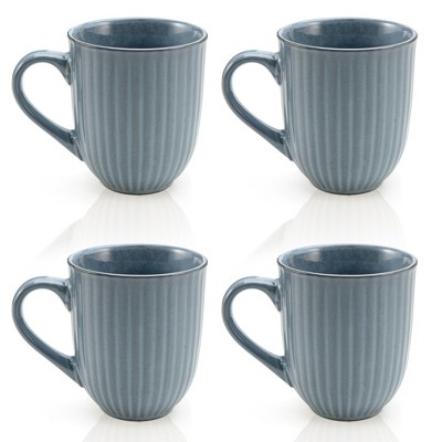 American Atelier Stoneware Glazed Jumbo Coffee Mugs, Big Tea Mugs with  Large Handle Design, Dishwasher and Microwave Safe, 22-Ounce, Set of 2,Pink