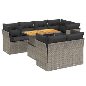 vidaXL Garden Sofa Set Grey - 1 of 4