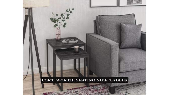 Set of 2 Forth Worth Square Nesting Side Tables - CorLiving, 2 of 7, play video