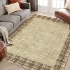 Machine Washable Area Rug Modern Plaid Carpet Non-Slip Stain Resistant Pet Friendly for Living Room Bedroom Dining Room - 4 of 4