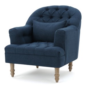 Anastasia Tufted Club Chair - Dark Blue - Christopher Knight Home