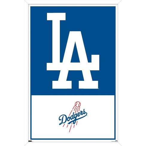 Trends International Mlb Los Angeles Dodgers - Logo 22 Framed Wall Poster  Prints White Framed Version 22.375 X 34 : Target - richy.com.vn