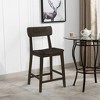 Boraam Torino Wood Counter Height Barstool Carbonite Finish - 2 of 4