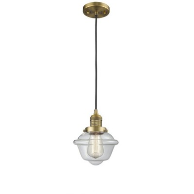 Oxford - 1 Light Cord Hung Mini Pendant In Traditional Style-8 Inches Tall and 7.5 Inches Wide