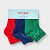 Toddler Girls' 3pk Velvet Bows Ankle Socks - Cat & Jack™ - 2 of 3