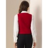 INSPIRE CHIC Women's Steampunk Velvet Sleeveless Button-Down V-Neck Suit Vest - 4 of 4