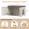 Large Double Room Cat House Cabinet, Hidden Litter Box Furniture - 2 of 4