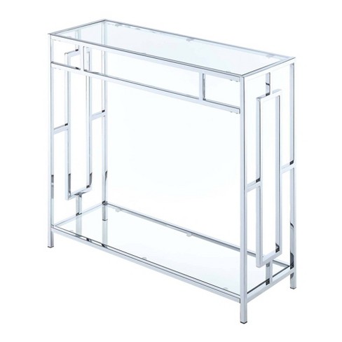 Town Square Bar Cart Clear Glass/mirror/chrome - Breighton Home : Target