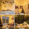 FAAYFIAN 9.8 x 9.8 ft 300-LED Christmas Curtain Lights, Plug-In Window String Lights with Remote & 8 Modes - 3 of 4