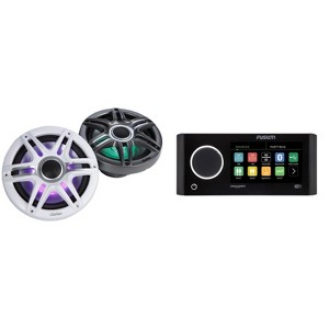 Fusion MS-RA770 Apollo Source Unit w/  Clarion CMSP-771RGB-SWG Premium 7.7-inch Coaxial Marine Speakers with built-in RGB illumination ( Includes W... - 1 of 4