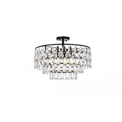 Elegant Lighting Mila 20 inch flush mount in black