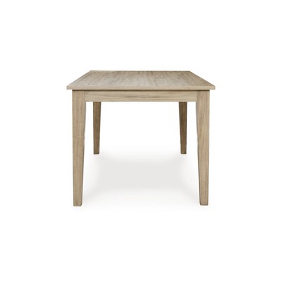 Gleanville Light Brown Rectangular Wood Dining Table for Six
