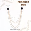 Unique Bargains Bouquet Coat Round Rhinestone Hanging Tassel Chain Lapel Suit Brooch Pins 1 Pc - 2 of 4