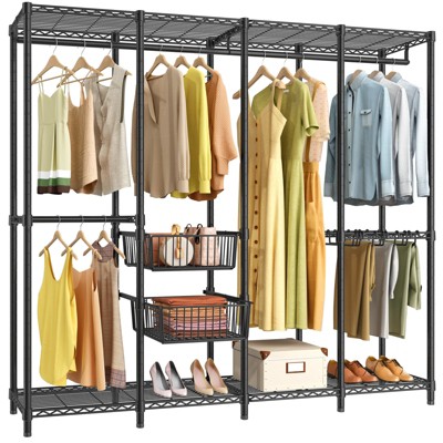 VIPEK V40 Pro Portable Closet Wardrobe Heavy Duty Clothing Rack Freestanding Clothes Rack , Max Load 1000lbs, Black