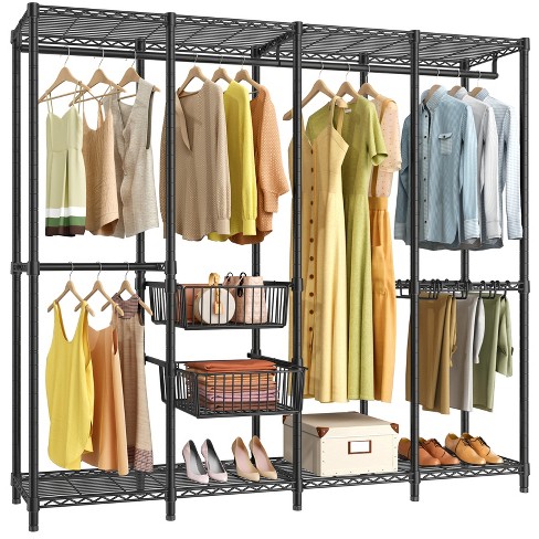 Vipek V8i Basic Wire Garment Rack Heavy Duty Clothes Rack Freestanding  Wardrobe Closet Metal Clothing Rack, Balck : Target