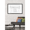 Trends International LINE AND BRUSH - Continuous Line Boombox Framed Wall Poster Prints - 2 of 4