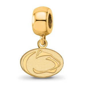 Black Bow Jewelry 14k Yellow Gold Plated Sterling Silver Penn State Nittany Lions NCAA Bead Charm - 1 of 4