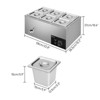 Winado 19.2 qt. Stainless Steel Buffet Server with 6-Crocks - 3 of 4