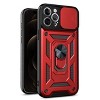 Kickstand Ring Holder with Slide Camera Cover TPU Shockproof Case and Magnetic Car Mount for APPLE IPHONE 12 PRO MAX In Black - 2 of 4