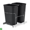 Double Trash Can Under Kitchen Cabinets Pullout, 2 * 25QT /2 * 35QT Garbage Waste Recycling Bin - 4 of 4