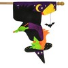 Briarwood Lane Halloween House Flag 40x28 For Outdoor Upside Down Witch Burlap For Halloween House Flag - 2 of 4