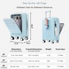 2pc/3pc/4pc ABS Hard Shell Luggage Sets, Front Opening Suitcase with USB Port, Cup Holder and Spinner Wheels 4W -ModernLuxe - 2 of 4