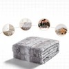 Cheer Collection Ultra Soft Leaf Design Throw Blanket - Marble Grey (50" x 60") - 4 of 4