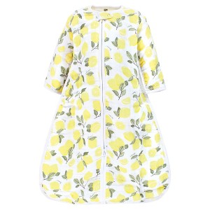 Hudson Baby Infant Girl Long Sleeve Muslin Sleeping Bag, Wearable Blanket, Sleep Sack, Lemons - 1 of 2