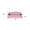 HomeRoots Pink Tufted Boucle Twin Day Bed With LED Lighting And Trundle And USB - 3 of 4