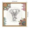 Amanti Art Mandala Morning I (elephant) by Anne Tavoletti Canvas Wall Art Print Framed 16-in. x 16-in. - 3 of 4