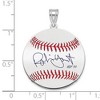 Black Bow Jewelry Sterling Silver Robin Yount Signature MD Enamel Baseball Pendant - 4 of 4