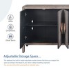 Retro 4-Door Buffet Sideboard, Stylish Entryway Console Table With Adjustable Shelves, Large Kitchen Storage Cabinet - 3 of 4