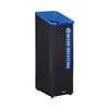 Rubbermaid Commercial Sustain Decorative Refuse with Recycling Lid, 15 gal, Metal/Plastic, Black/Blue - 2 of 4