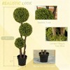 Gulches Artificial Ball Boxwood Topiary Tree Realistic Fake Plant in Pot Indoor Outdoor Living Room Decoration Low Maintenance - 3 of 4