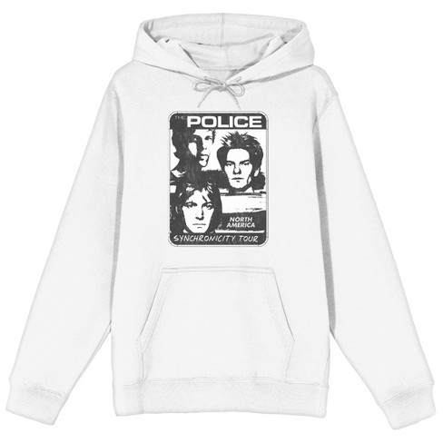 The Police Synchronicity Tour Long Sleeve White Adult Hooded Sweatshirt - image 1 of 3