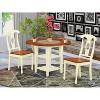 HomeStock 3-Piece Buttermilk and Cherry Finish Round Solid Wood Top Dining Table Set - 2 of 4