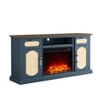Fabric Style TV Stand for TVs up to 62" with Electric Fireplace, Storage & Cable Management - Festivo - 2 of 4