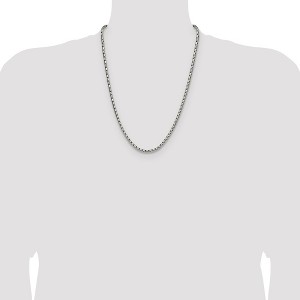 Chisel Stainless Steel Polished 3.5mm 24" Elongated Round Box Chain Necklace - 1 of 4