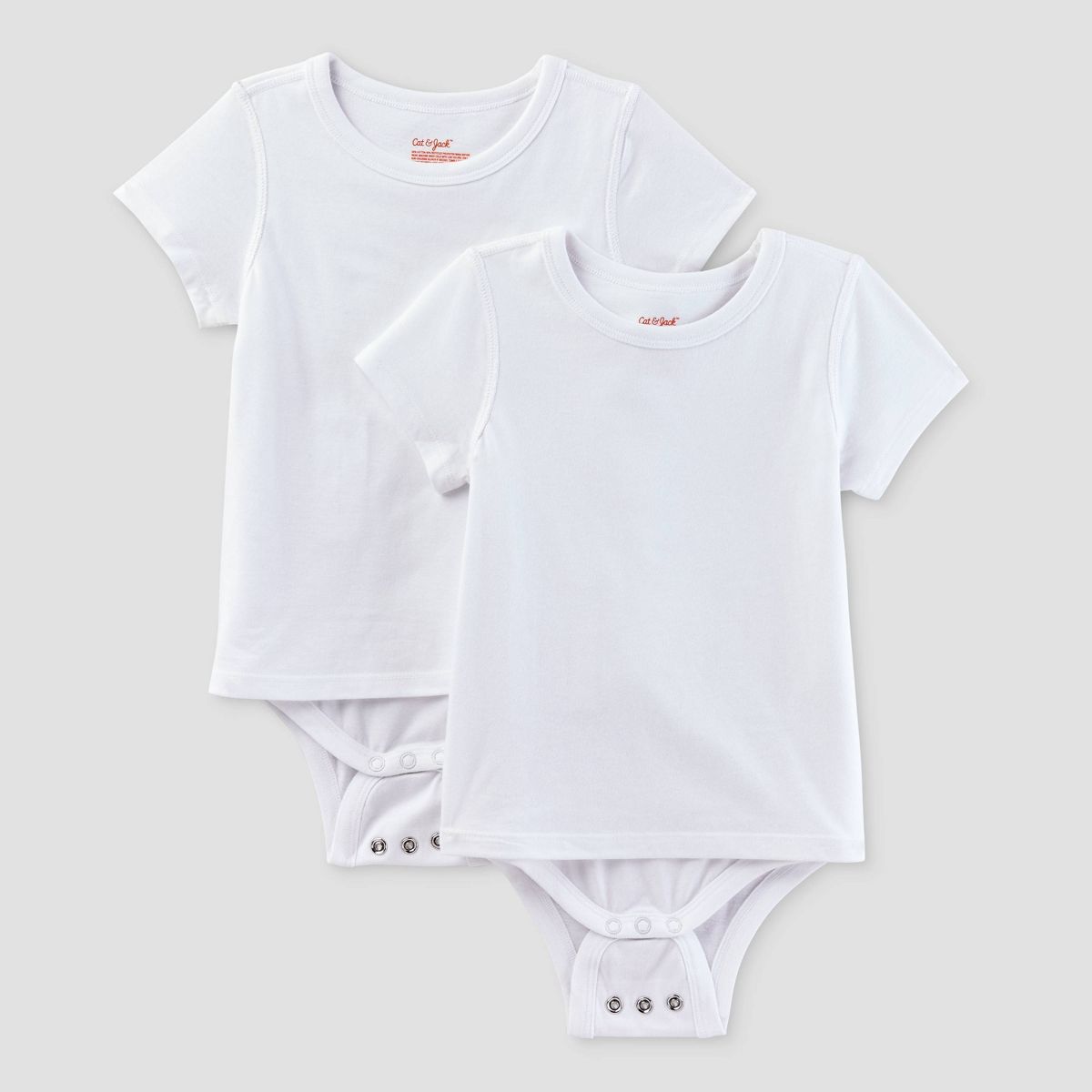 Toddler Adaptive Short Sleeve 2pk Abdominal Access Bodysuit - Cat & Jack™ - thumbnail 9