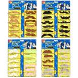Juvale 48 Pack Self-Adhesive Fake Mustaches, Costume Accessories for Halloween