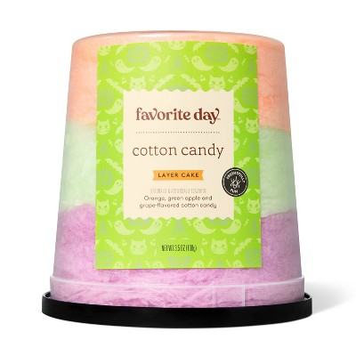 Halloween Green Orange Purple Cotton Candy Layer Cake - 3.5oz - Favorite Day™