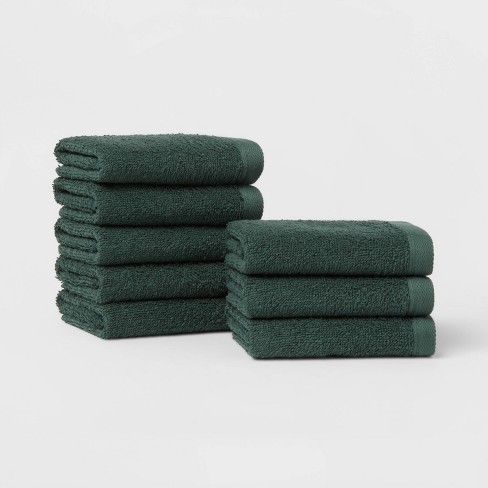 8pc Antimicrobial Washcloth Set Black - Room Essentials™ : Target