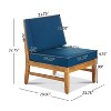 GDFStudio Abena Outdoor Acacia Wood 3 Seater Sofa with 50,000 BTU Fire Pit - 4 of 4