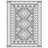 NAYSAYE 9' x 12' Reversible Outdoor Patio Rug Portable Camping Area Mat Waterproof for Indoor and Outdoor Use, Gray and White - 2 of 4