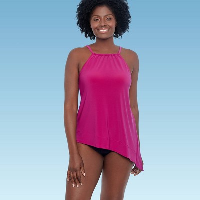 Women's Slimming Control High Neck Tankini Top - Dreamsuit by Miracle Brands