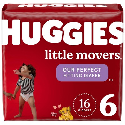 Huggies Little Movers Baby Disposable Diapers - Size 6 - 16ct