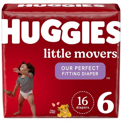 Image of Huggies Little Movers Baby Disposable Diapers - Size 6 - 16ct